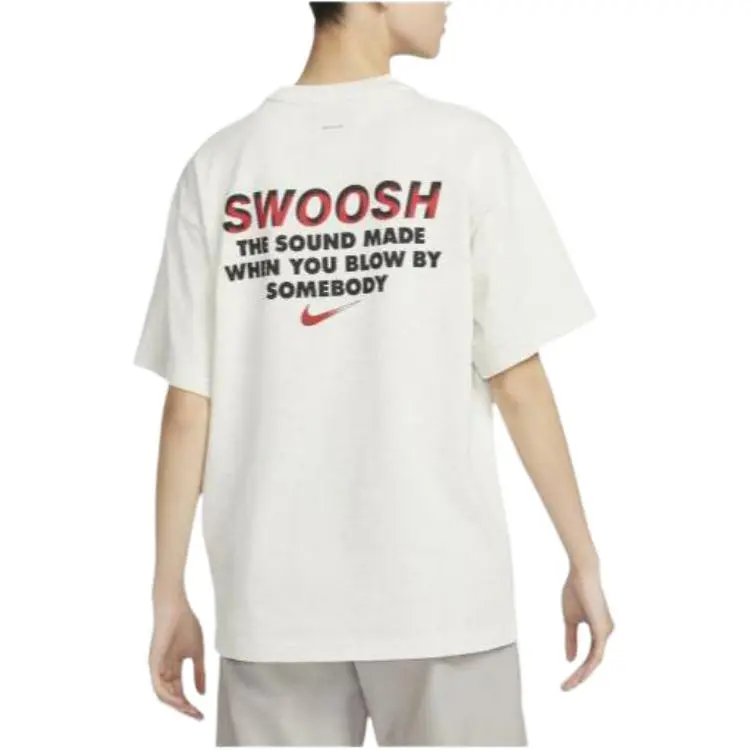Nike T-Shirts Unisex Oat Crew Neck Moderate Straight Fit