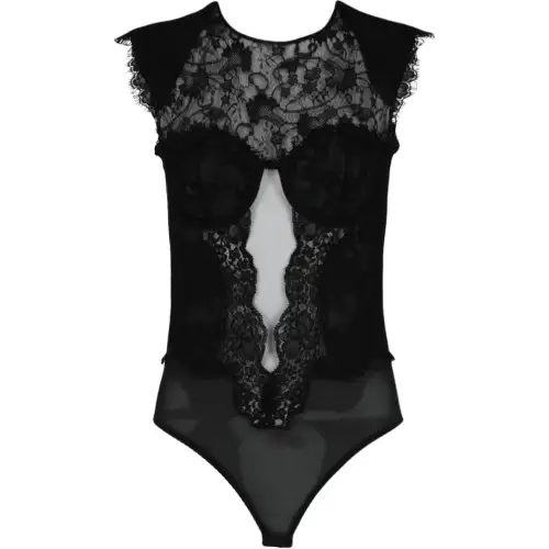 GUCCI Floral Lace Bodysuit Black