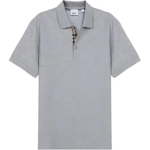 Burberry Polo Shirts Men's Gray Moderate