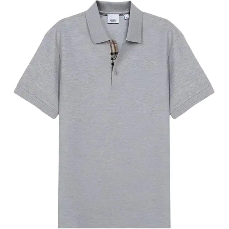 Burberry Polo Shirts Men's Gray Moderate