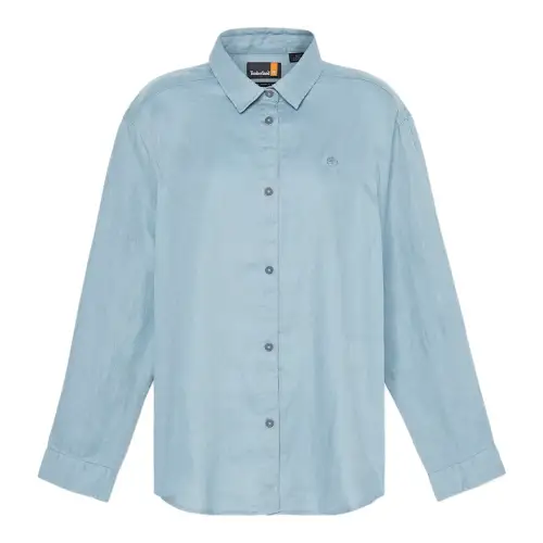 Timberland Shirts Women's Light Blue Lapel Moderate