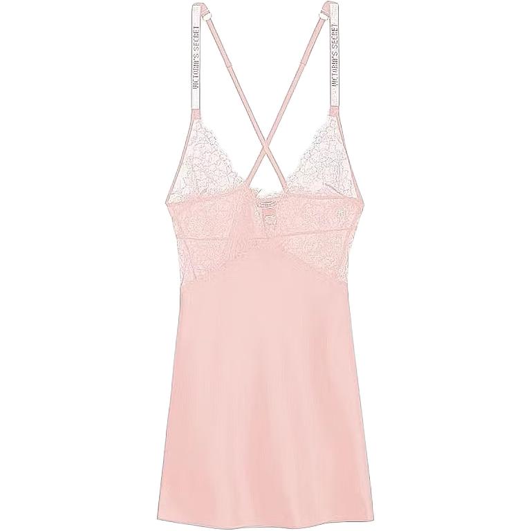 Женская ночная рубашка Victoria's Secret Силуэт (черная)