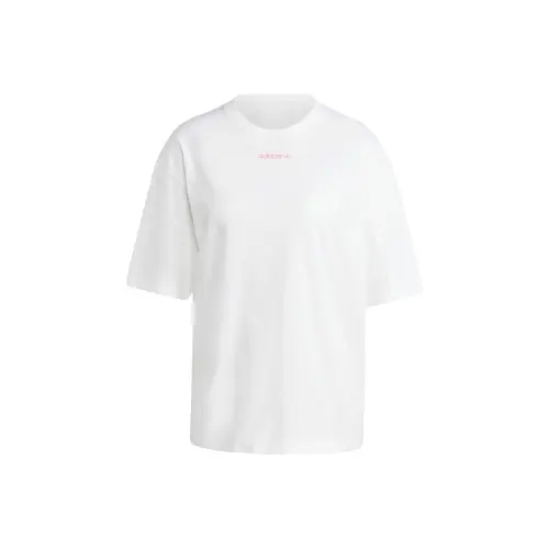 Adidas Originals Drop Shoulder Sleeve T Shirt Women's White