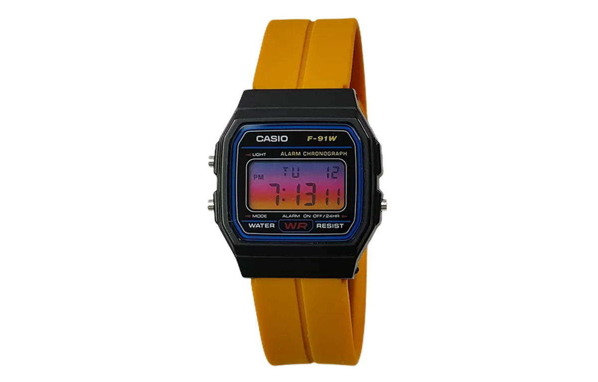 CASIO Custom Collection Quartz Movement Silicone Strap Watch Men's Watches Black Dial