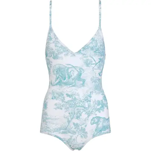 DIOR SS25 One piece Swimsuit Women's Blue