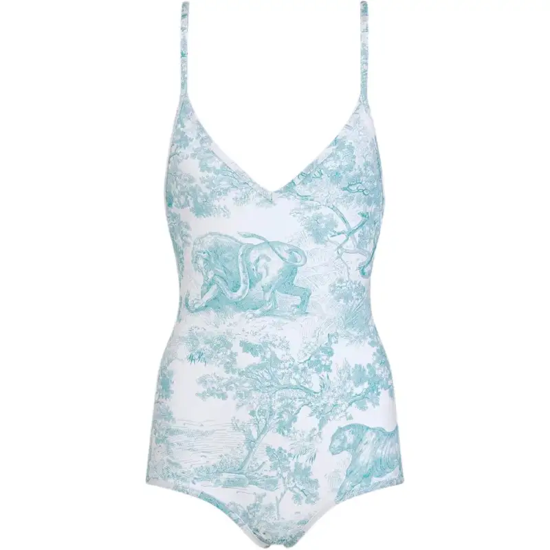 DIOR SS25 One piece Swimsuit Women's Blue