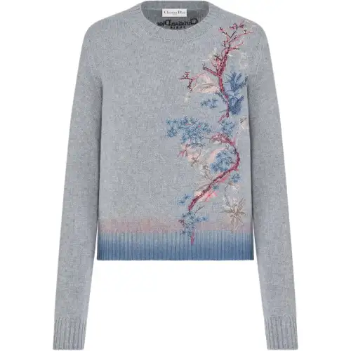 DIOR FW25 Cashmere Sweater Women's Gray