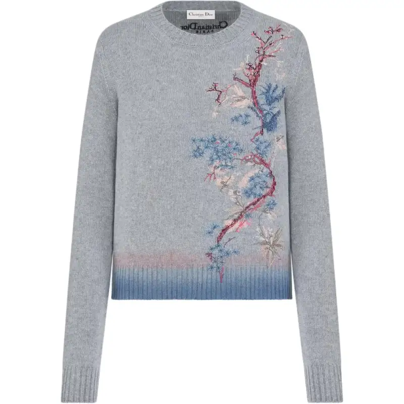 DIOR FW25 Cashmere Sweater Women's Gray
