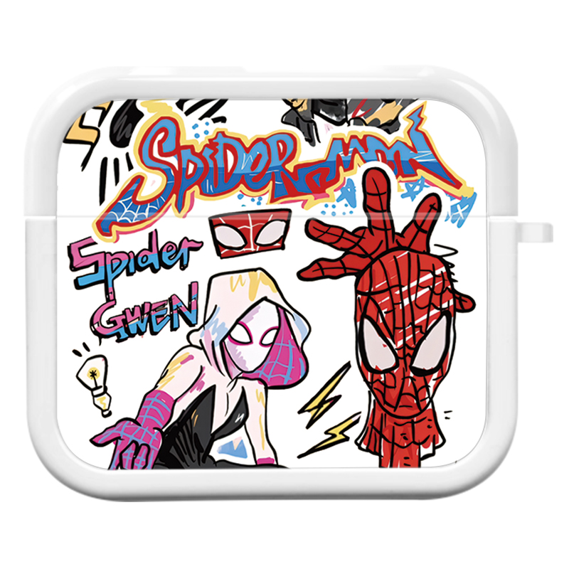 Disney Disney Suitable for Apple/apple airpods second generation/third generation/fourth generation/pro/pro2 generation TPU Spider-Man Parallel Universe graffiti high-end environmentally friendly material wireless Bluetooth anti-fall earphone case