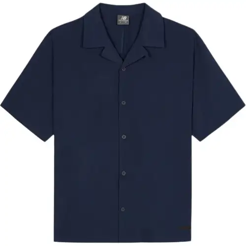 New Balance Shirts Men's Marine Blue Lapel Moderate