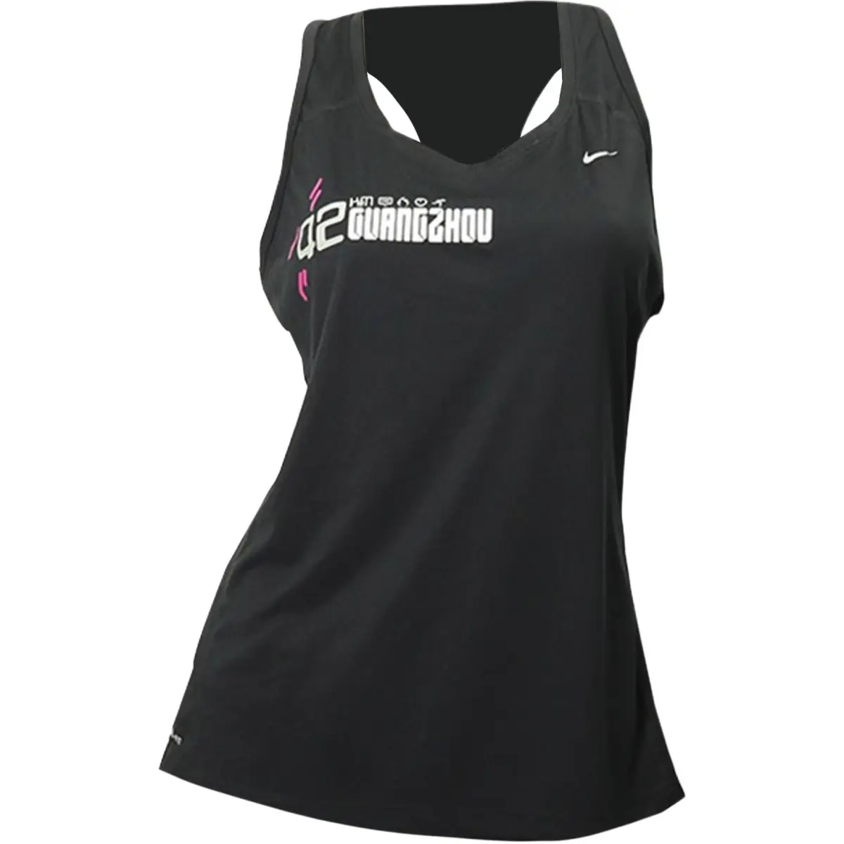 Nike Dri-Fit Tank Tops Women's Black Crew Neck Moderate Racerback