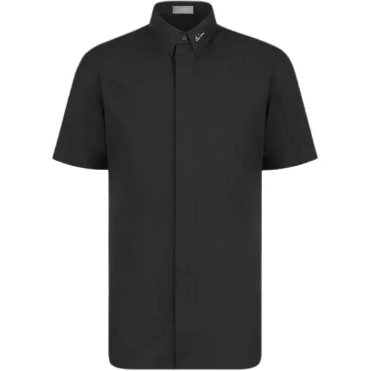 DIOR Shirts Men's Black Lapel Moderate Other