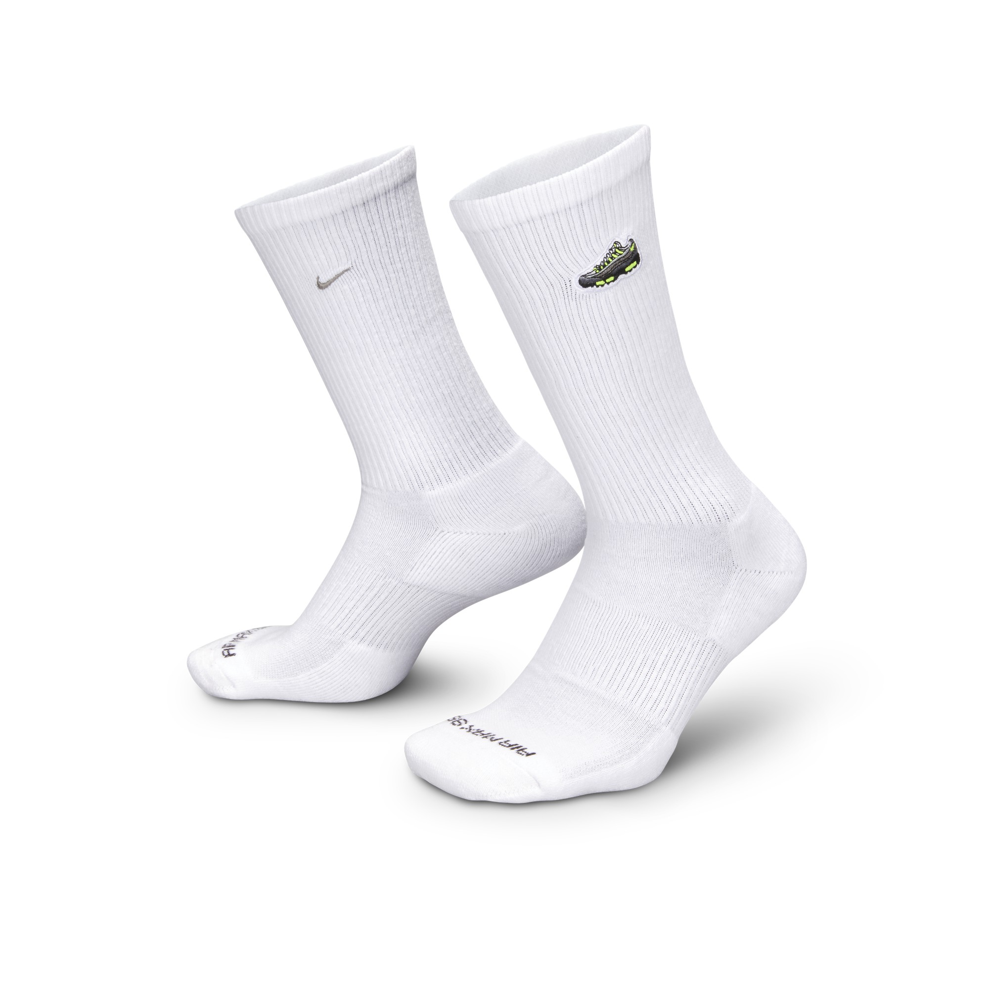 Nike Air Max 95 Crew Socks Unisex 1 Pack White/Medium Gray