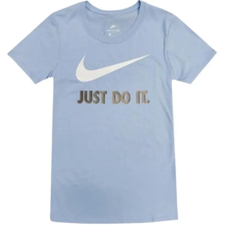 Nike T-Shirts Women's Blue Crew Neck Moderate Other