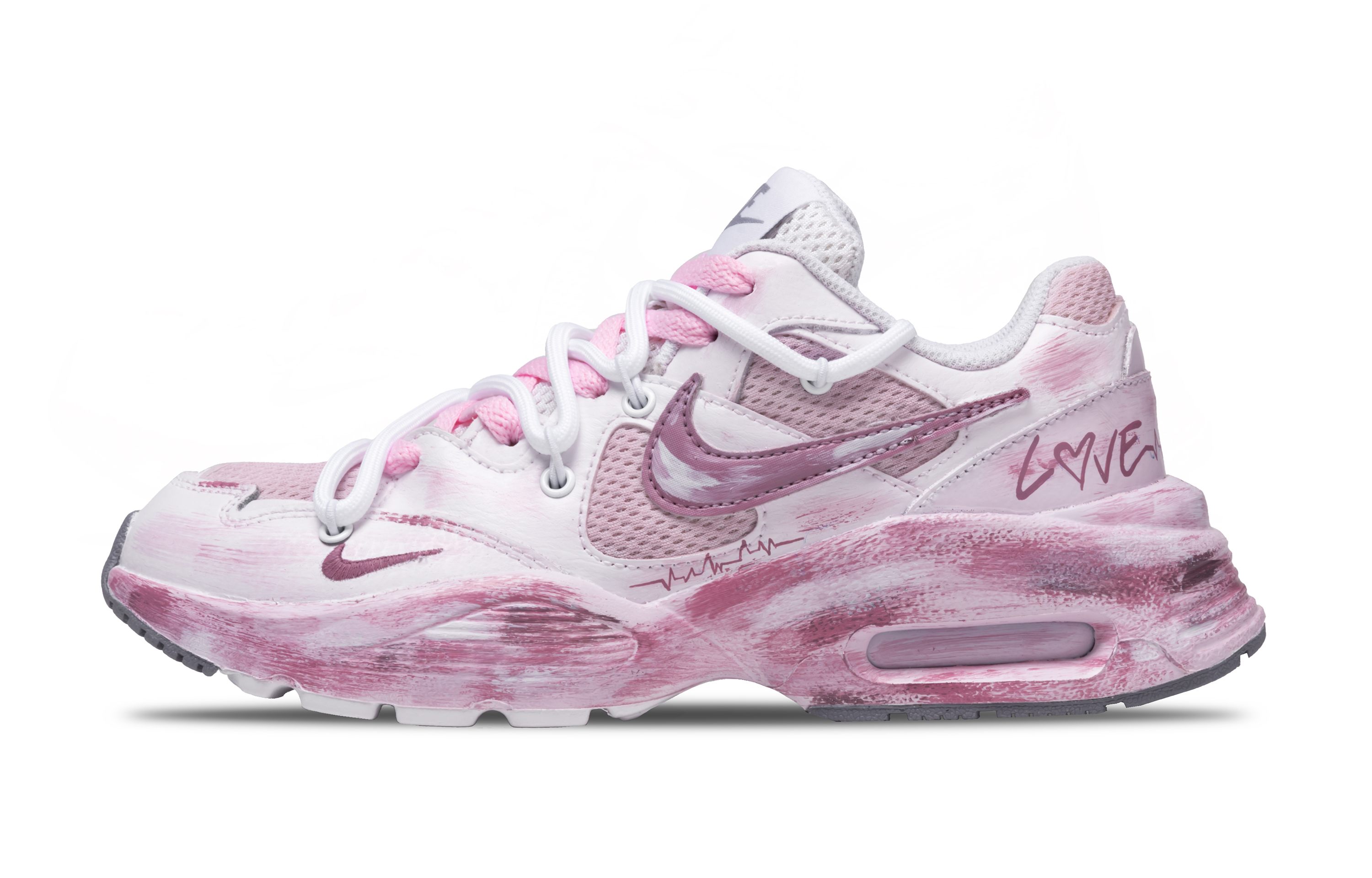 Nike Air Max Fusion Abrasion Resistant Low top Running Shoes Women’s Pink