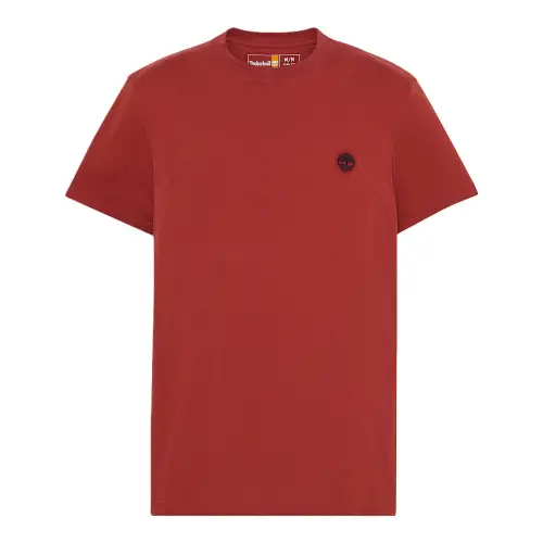 Timberland T Shirts Men's Red Crew Neck Moderate