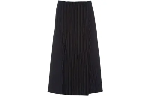 PRADA Casual Long Skirts Women's Black Moderate Mid Length A Line Skirt