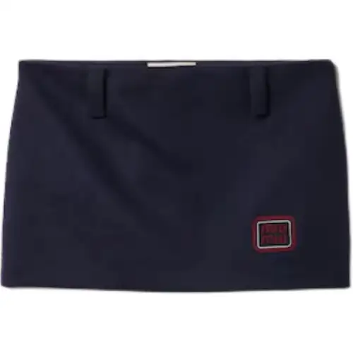 MIU MIU Logo Detailed Mini Skirt