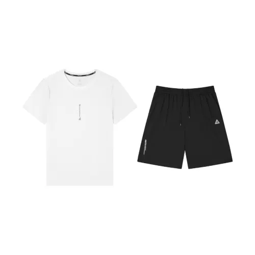 PEAK Casual Sportswear Men's All White/Black