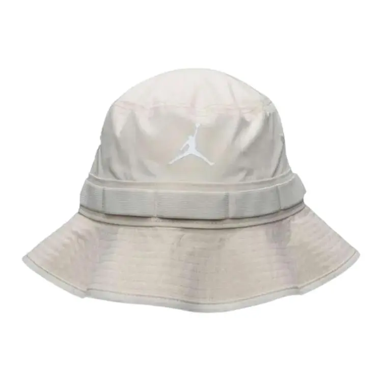 Jordan Cotton, Nylon, Polyurethane Bucket Hats Unisex White