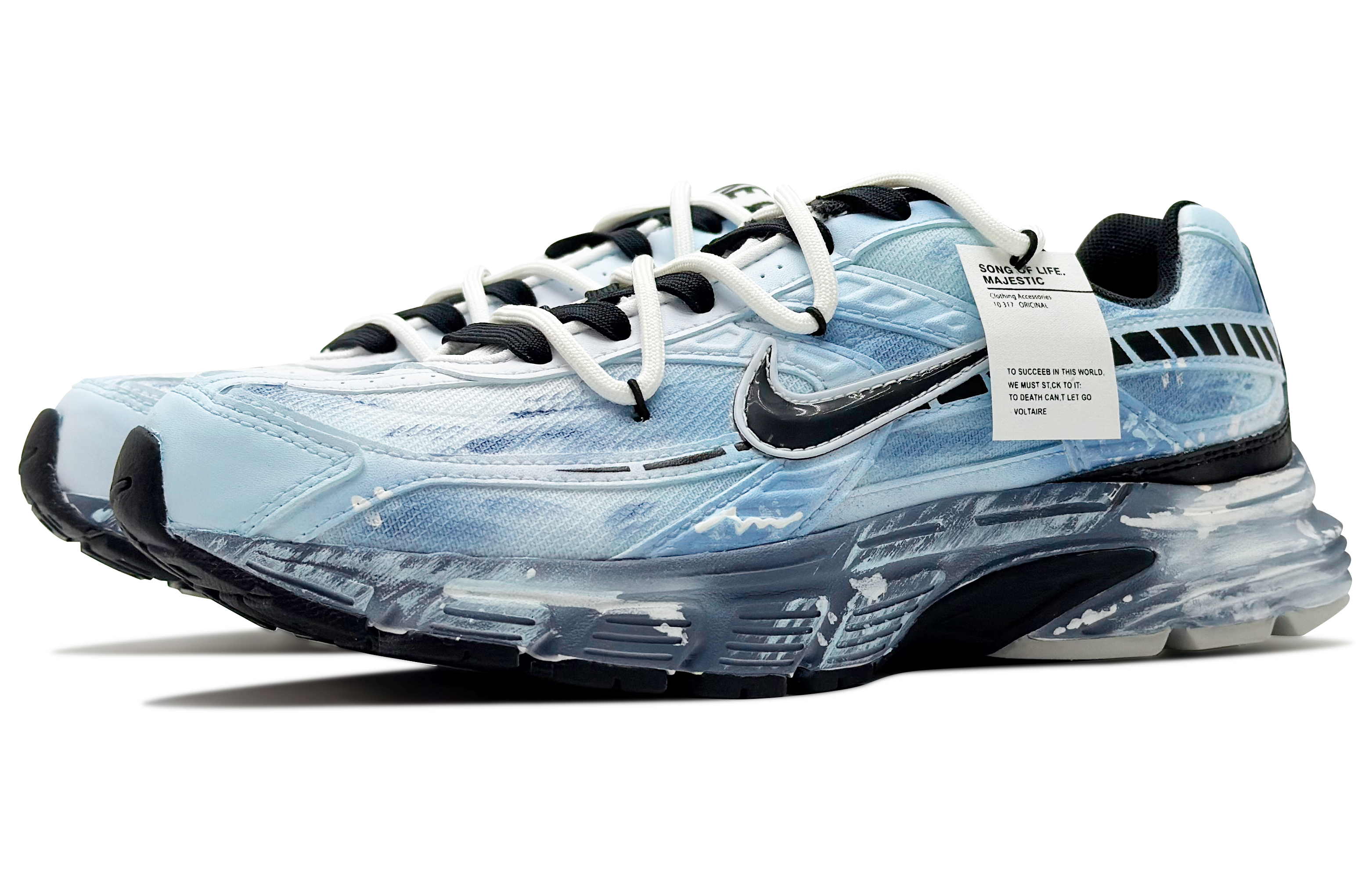 Nike Initiator Low top Casual City Commuting Running Shoes Men’s Black White Blue