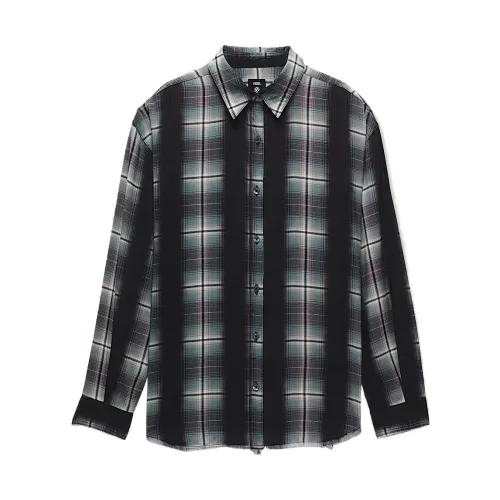 Vans Shirts Women's Black Gray Color Lapel Moderate