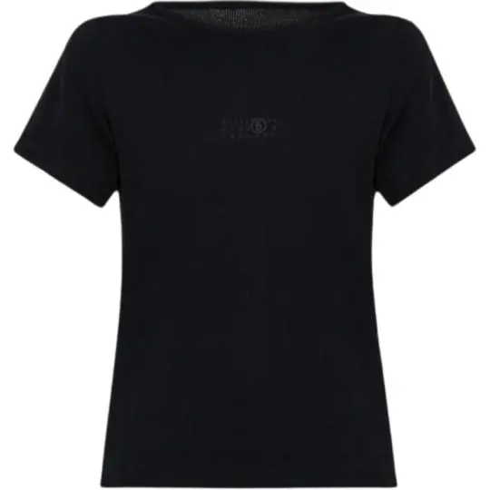 MM6 Maison Margiela Logo Printed Knitted Top