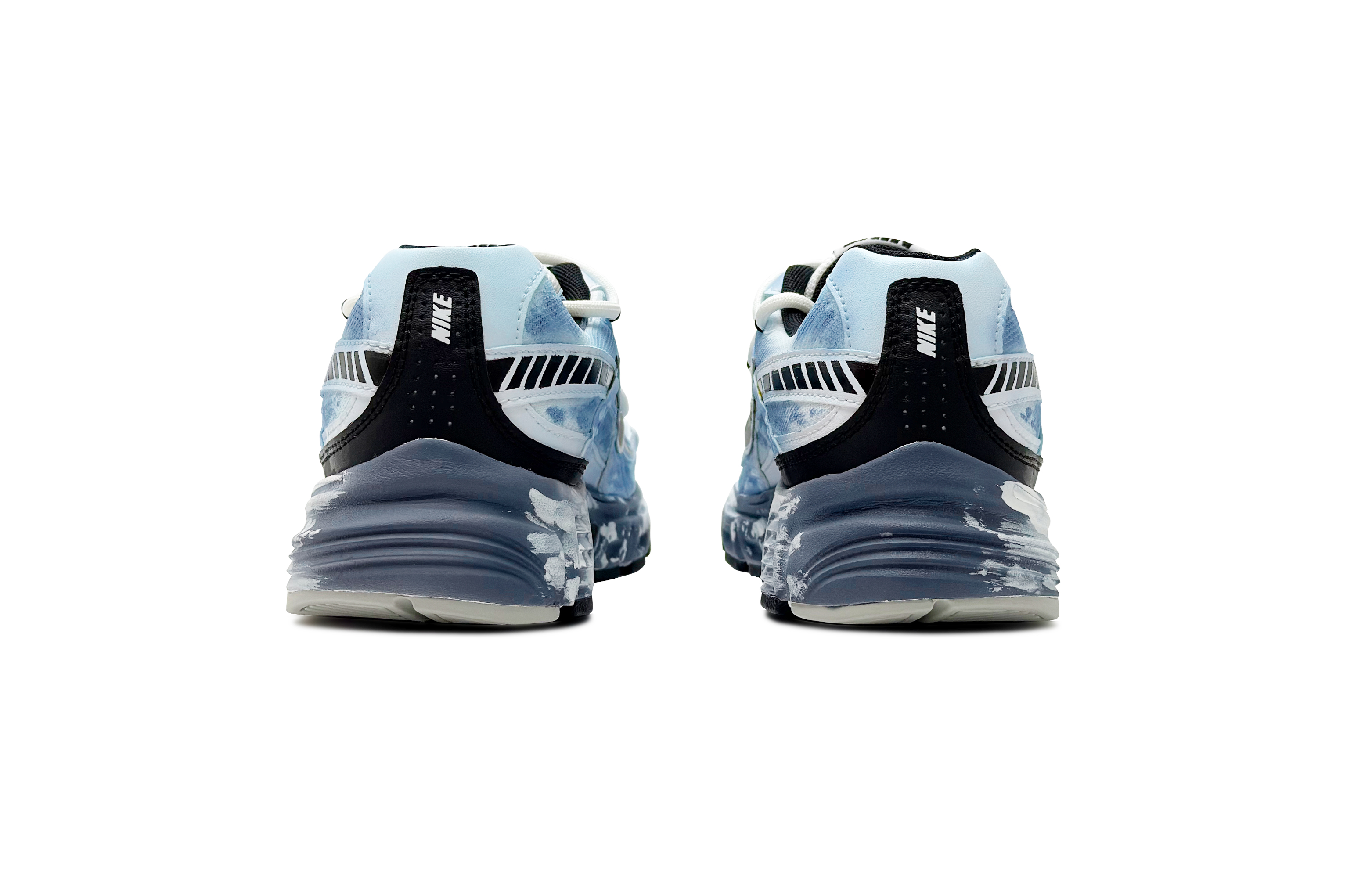 Nike Initiator Low top Casual City Commuting Running Shoes Men’s Black White Blue