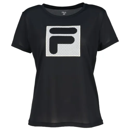 FILA T Shirts Women's Black Crew Neck Moderate