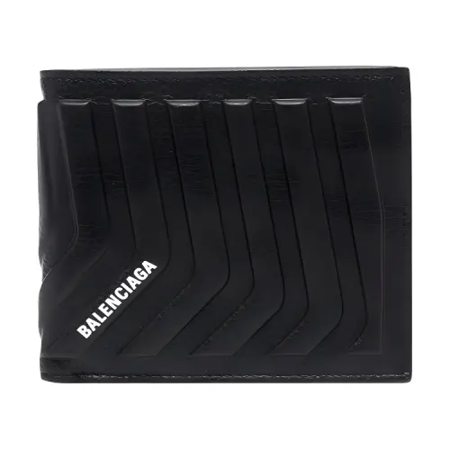 Balenciaga Cash Square Calfskin Wallet Men's Black