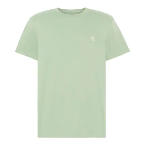 Timberland T Shirts Men's Green Crew Neck Moderate
