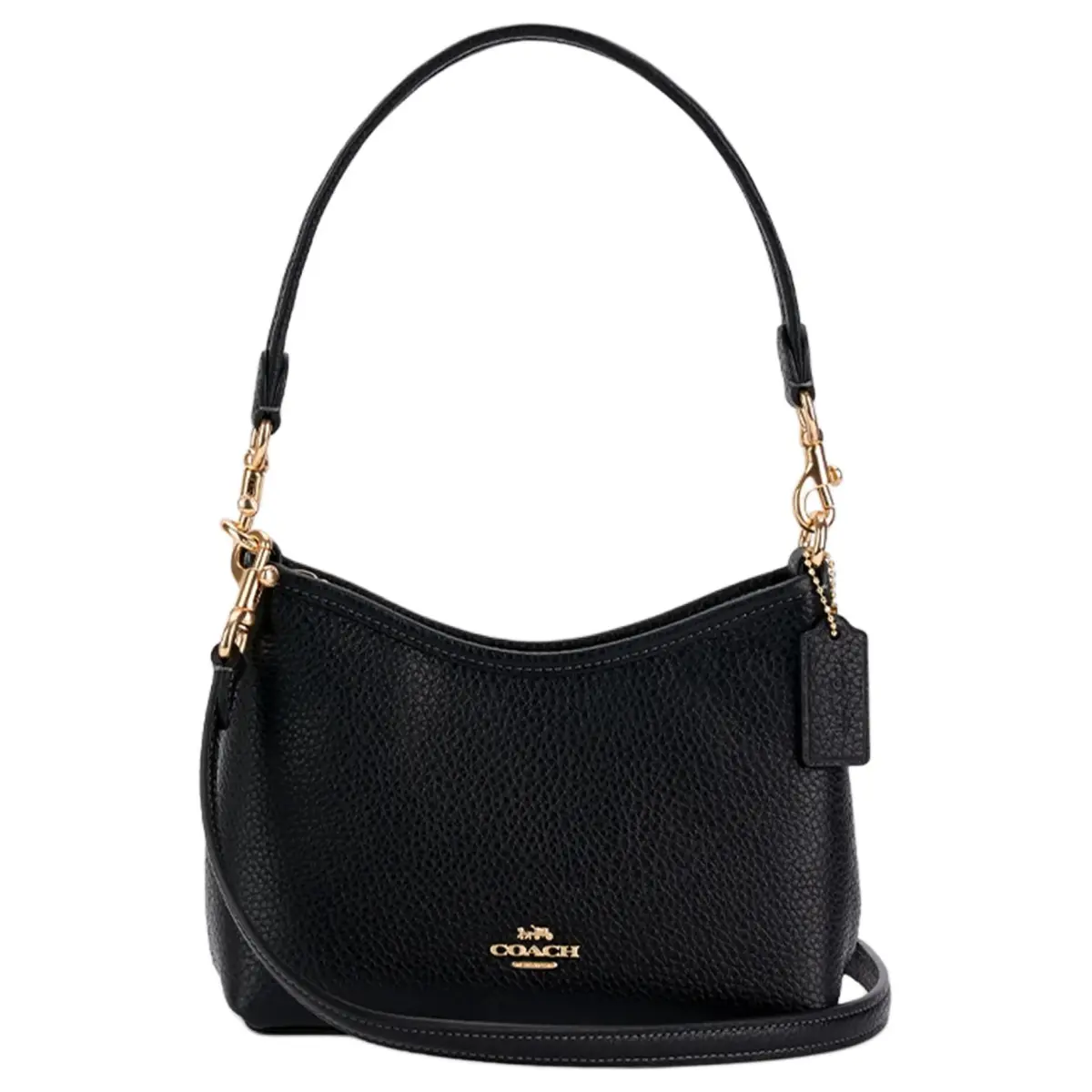 COACH Laurel Cow Leather Crossbody Bag, Shoulder Bag Small Women's Black