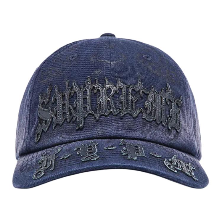 Кепка Supreme Supreme SS25 WEEK 13 Leather Appliqué 6-Panel (темно-синяя)