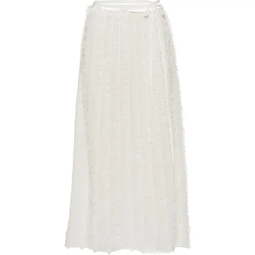 MIU MIU SS22 Casual Long Skirt Women's White