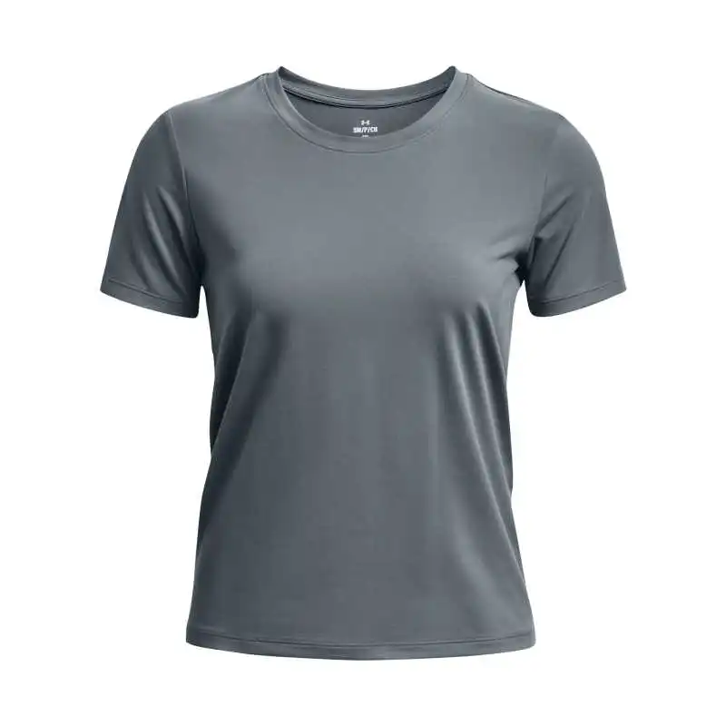 Under Armour T-Shirts Women's Gray Crew Neck Moderate Straight Fit