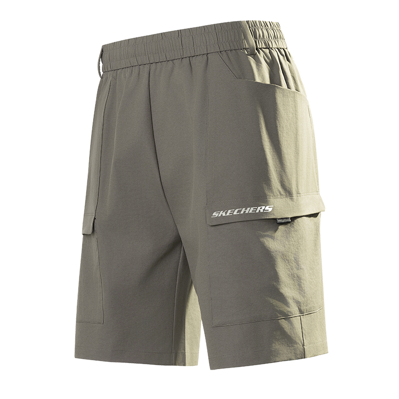 Skechers Skechers, quick dry breathable travel green shorts for leisure for men and women, loose fit, 04x