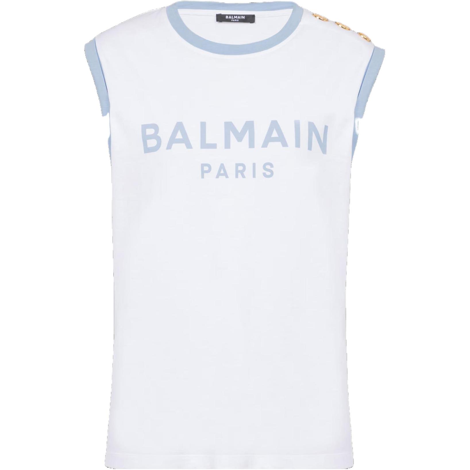Женская майка BALMAIN (синяя)