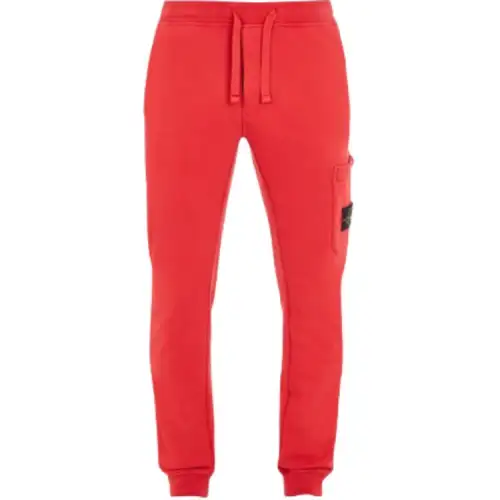 STONE ISLAND Knitted Sweatpants Men's Red