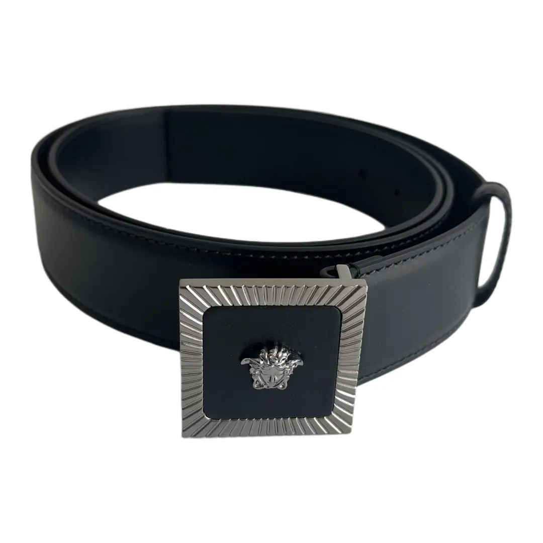 VERSACE Classic And Versatile Cow Leather Belts Men's 4cm