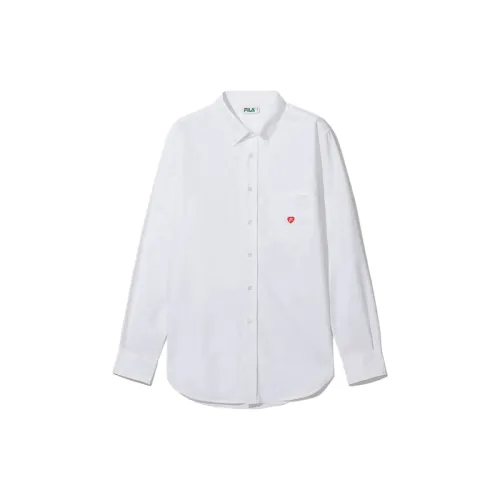 FILA Shirts Unisex White Lapel Moderate