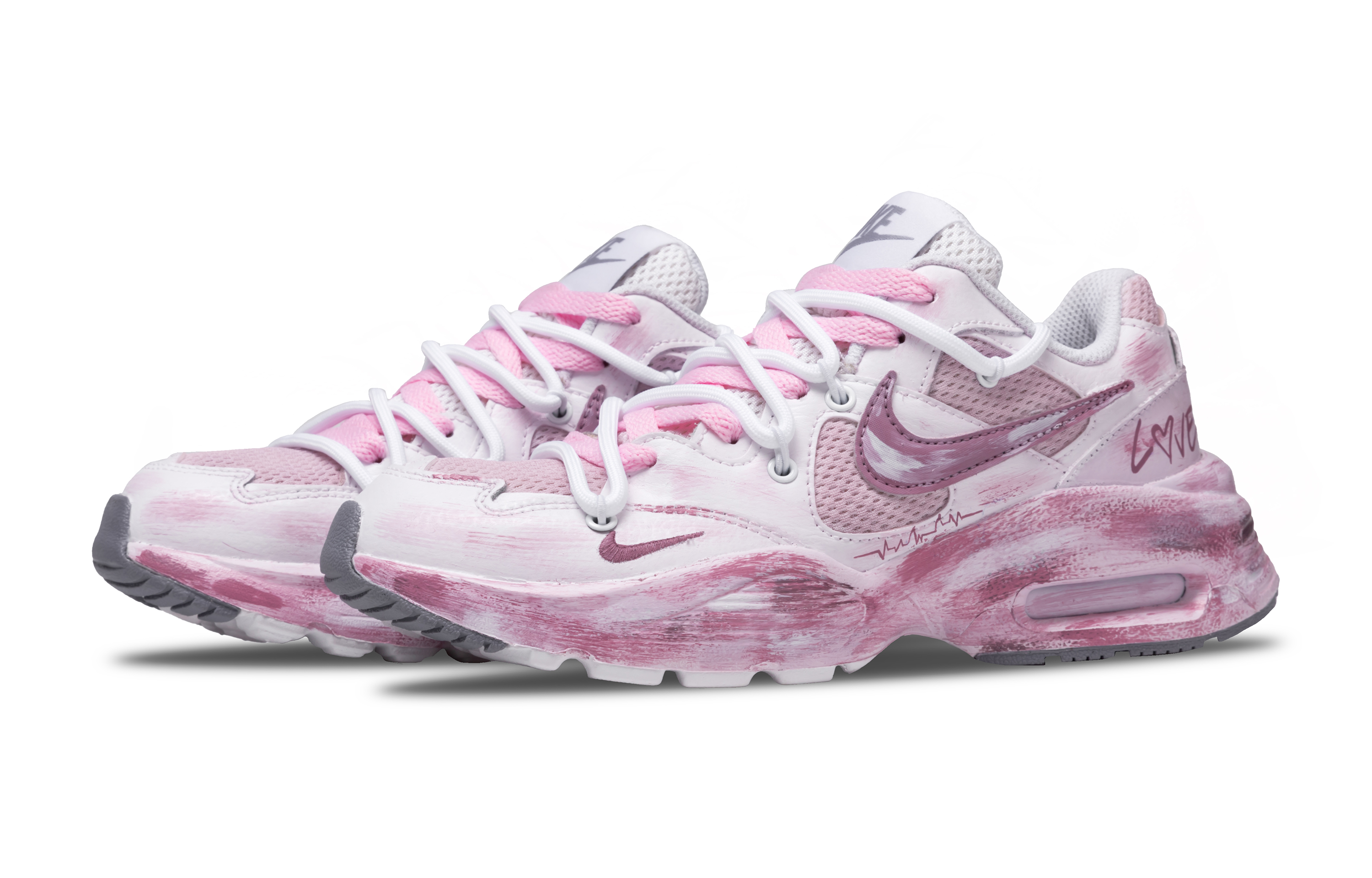 Nike Air Max Fusion Abrasion Resistant Low top Running Shoes Women’s Pink