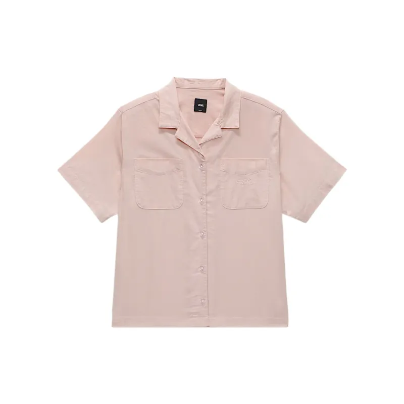 Vans Shirts Women's Pink Lapel Moderate Shirt