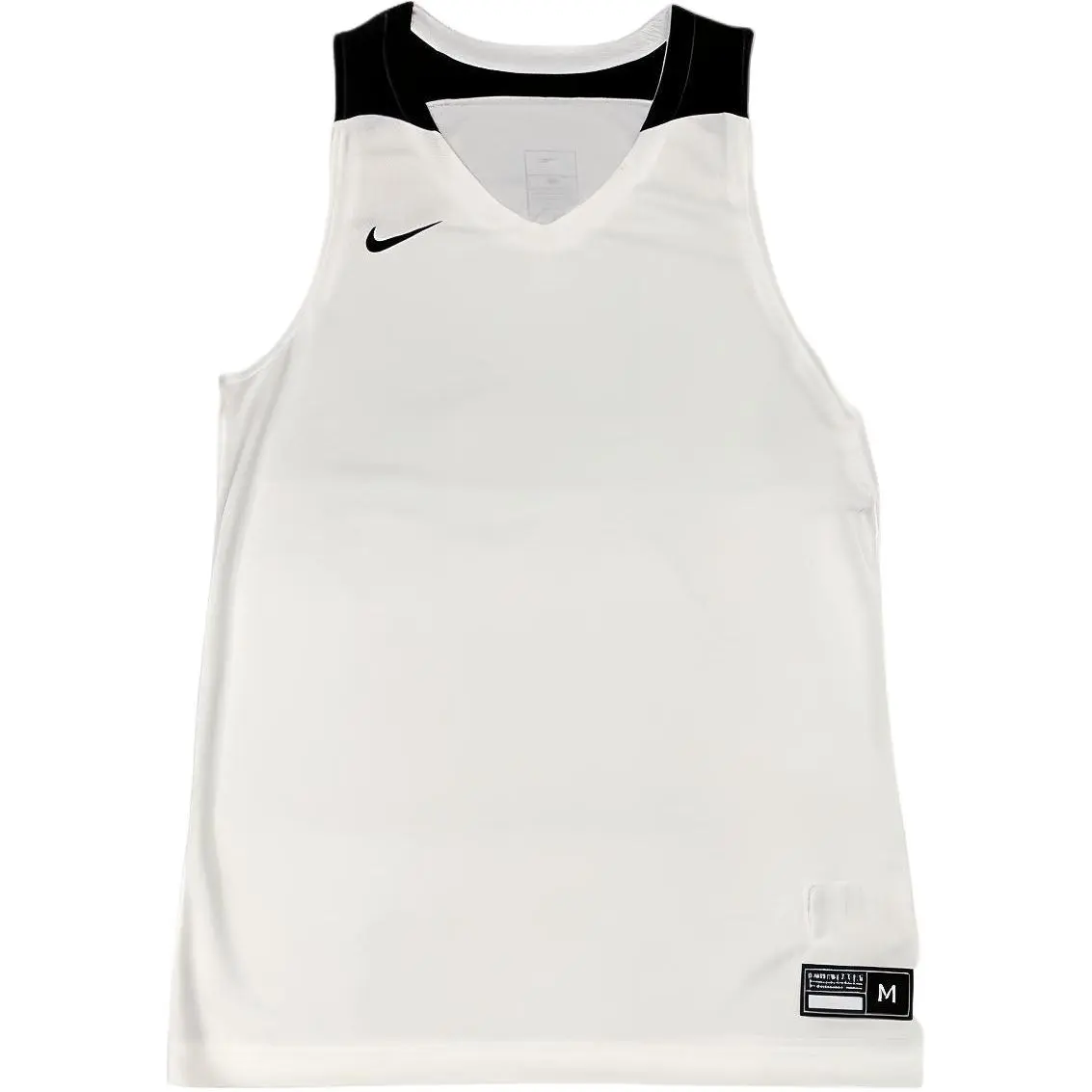 Nike Tank Tops Men's White V-neck Moderate Straight Fit