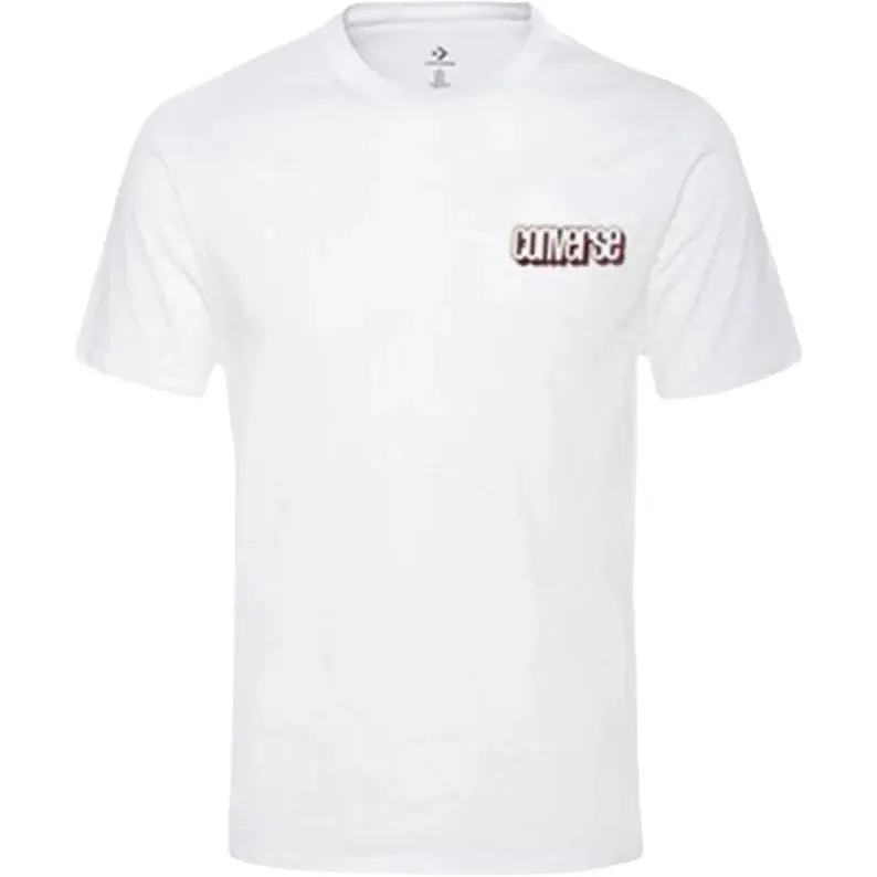 Converse T-Shirts Men's White Crew Neck Moderate Straight Fit