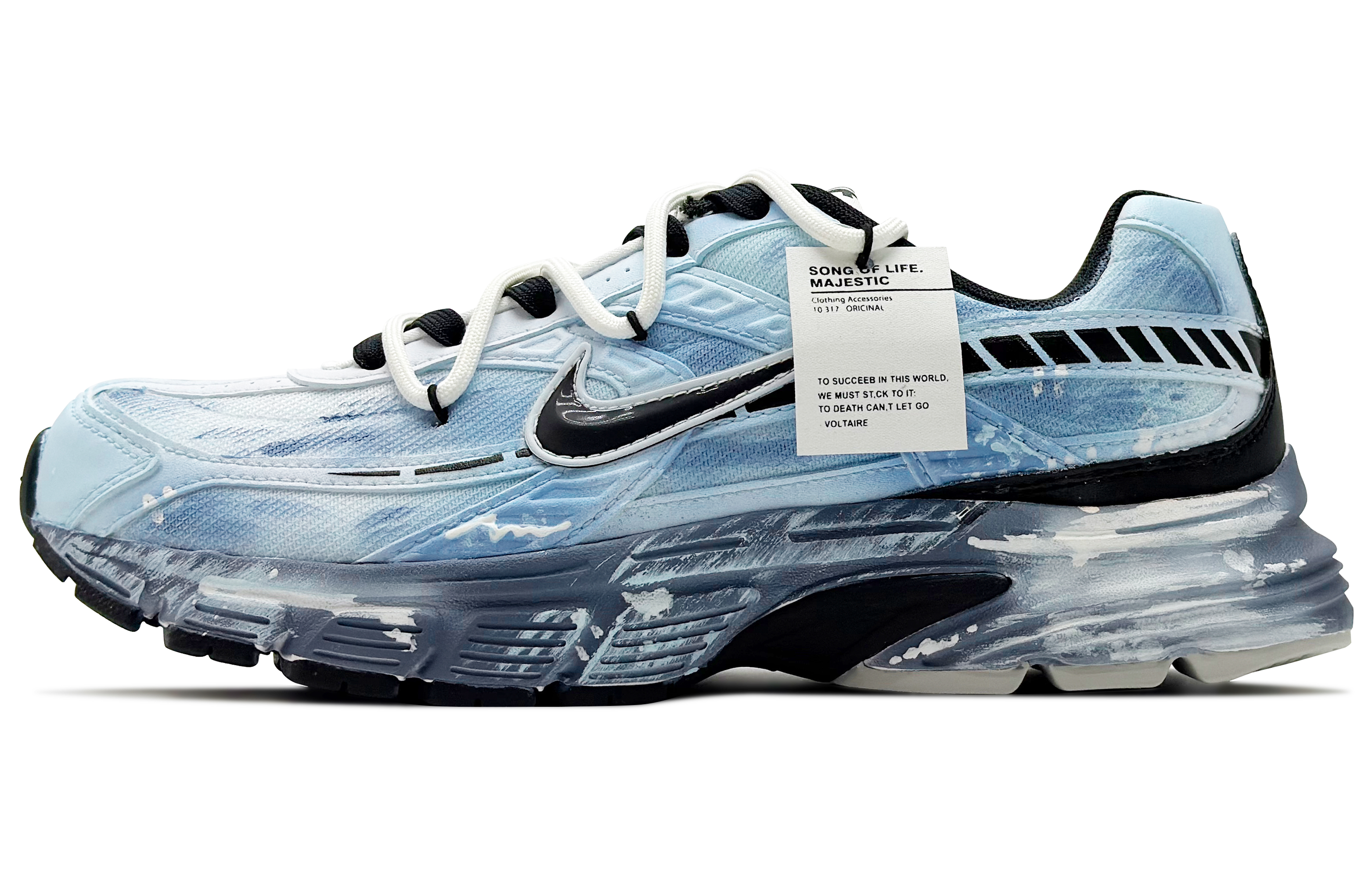 Nike Initiator Low top Casual City Commuting Running Shoes Men’s Black White Blue