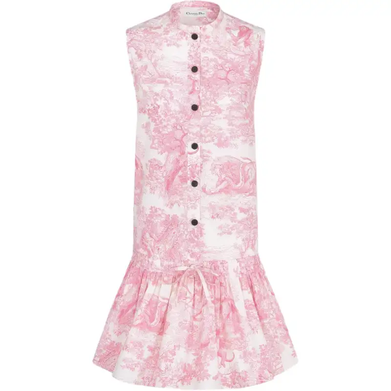 DIOR Dioriviera SS25 Sleeveless Dress Women's Pink