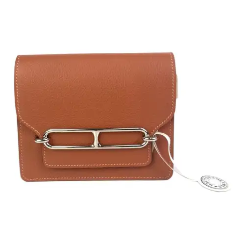 HERMES Roulis Calfskin Fanny Pack Regular Women's Brown