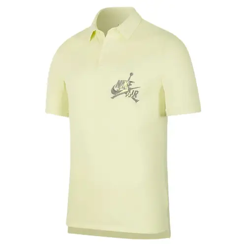 Jordan Polo Shirts Men's Yellow Green Polo Collar Moderate