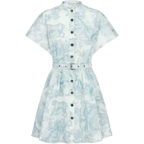 DIOR Dioriviera FW25 Short Sleeved Dress Women's Lily Of The Valley Green