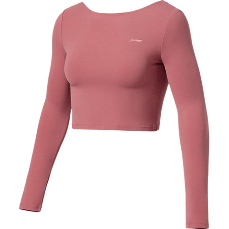 Li Ning Fitness Series Workout Clothing Women’s Withered Rose Red